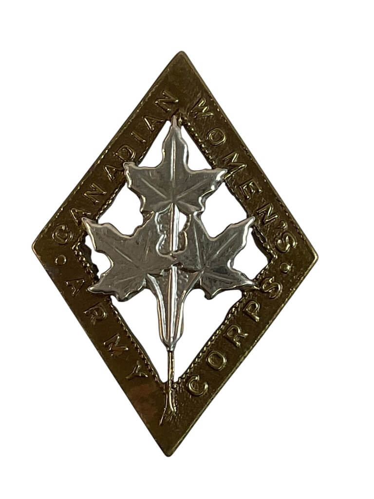 WW2 Canadian Women's Army Corps Cap Badge (2) WW2 Canadian Women's Army Corps Cap Badge (2)