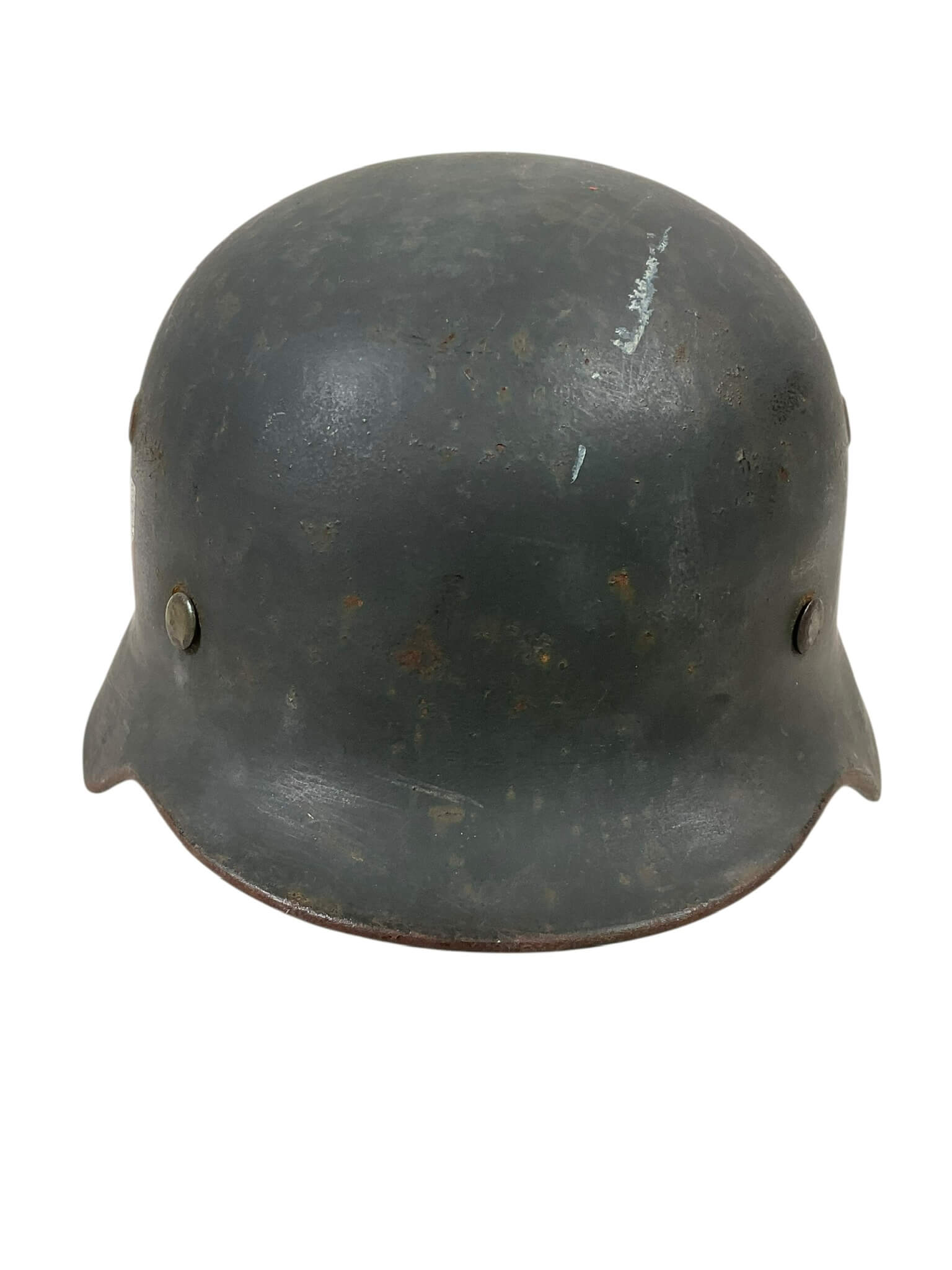 WW2 German Army M40 Steel Helmet Single Decal ET62 Lot No 1051 Tri-Colour Added WW2 German Army M40 Steel Helmet Single Decal ET62 Lot No 1051 Tri-Colour Added