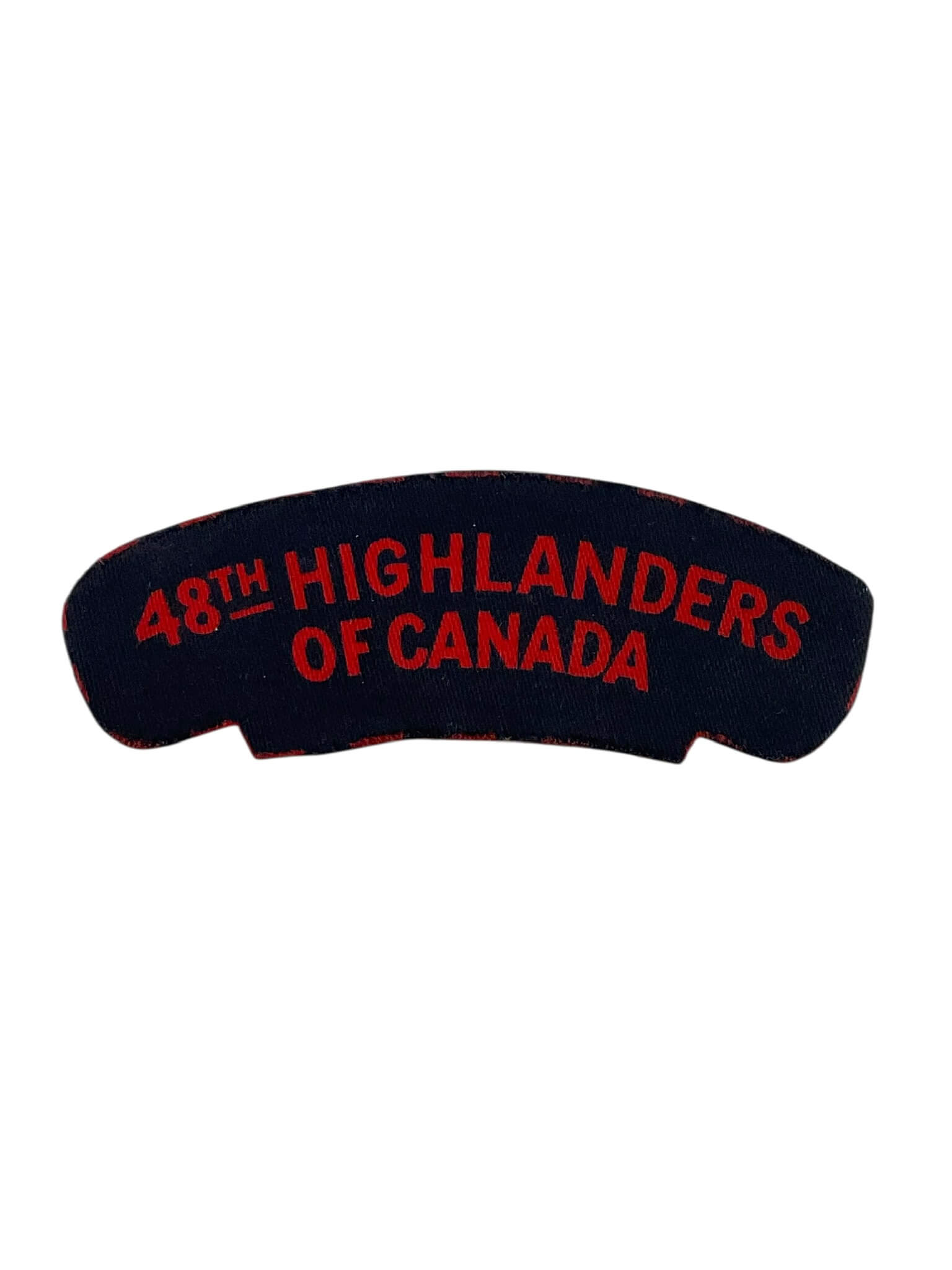 WW2 Canadian 48th Highlanders of Canada Canvas Shoulder Title Insignia Single WW2 Canadian 48th Highlanders of Canada Canvas Shoulder Title Insignia Single