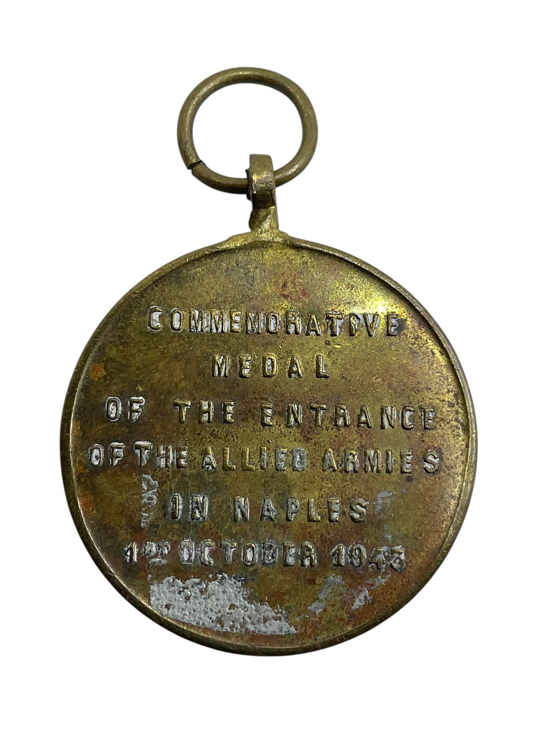 WW2 British 8th Army Commemorative Medal Naples 1943 Full Size WW2 British 8th Army Commemorative Medal Naples 1943 Full Size