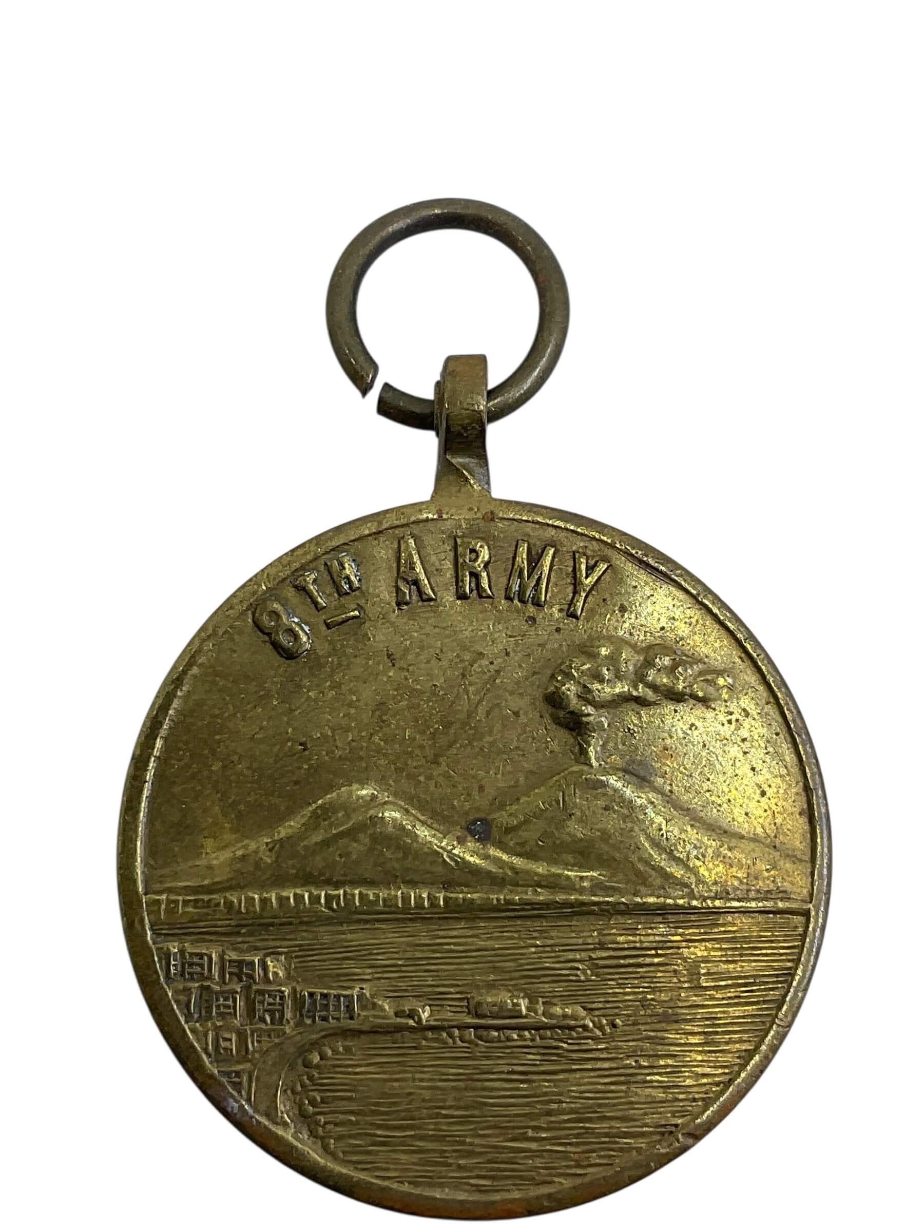 WW2 British 8th Army Commemorative Medal Italy 1943 Full Size WW2 British 8th Army Commemorative Medal Italy 1943 Full Size