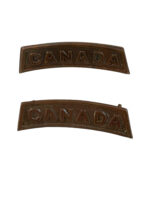 WW1 Canadian CEF CANADA Shoulder Titles Insignia Pair
