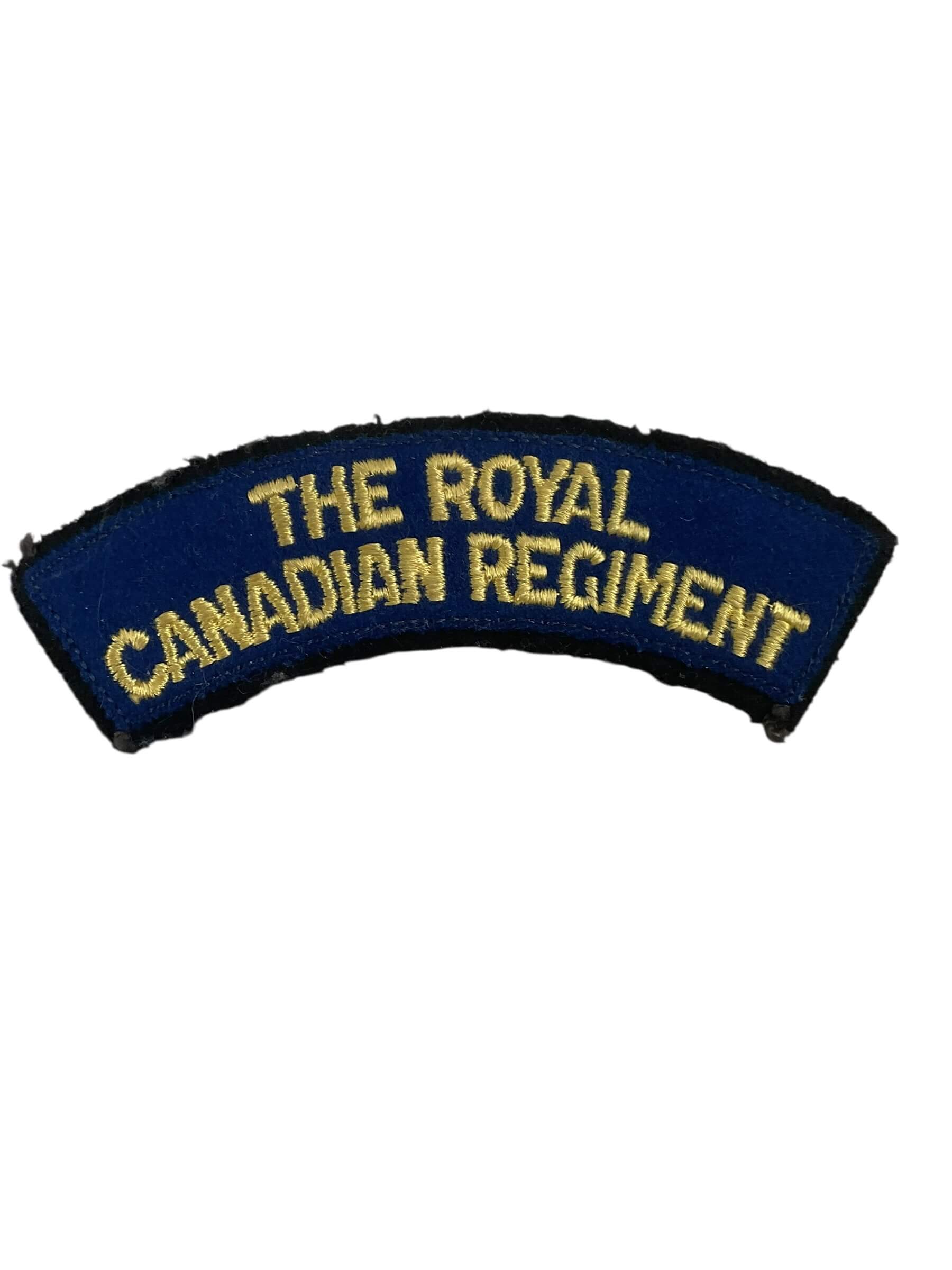 WW2 The Royal Canadian Regiment Shoulder Title Insignia Single WW2 The Royal Canadian Regiment Shoulder Title Insignia Single