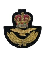 British RAF Canadian RCAF Officers Bullion Wire Cap Badge Padded (2) British RAF Canadian RCAF Officers Bullion Wire Cap Badge Padded (2)
