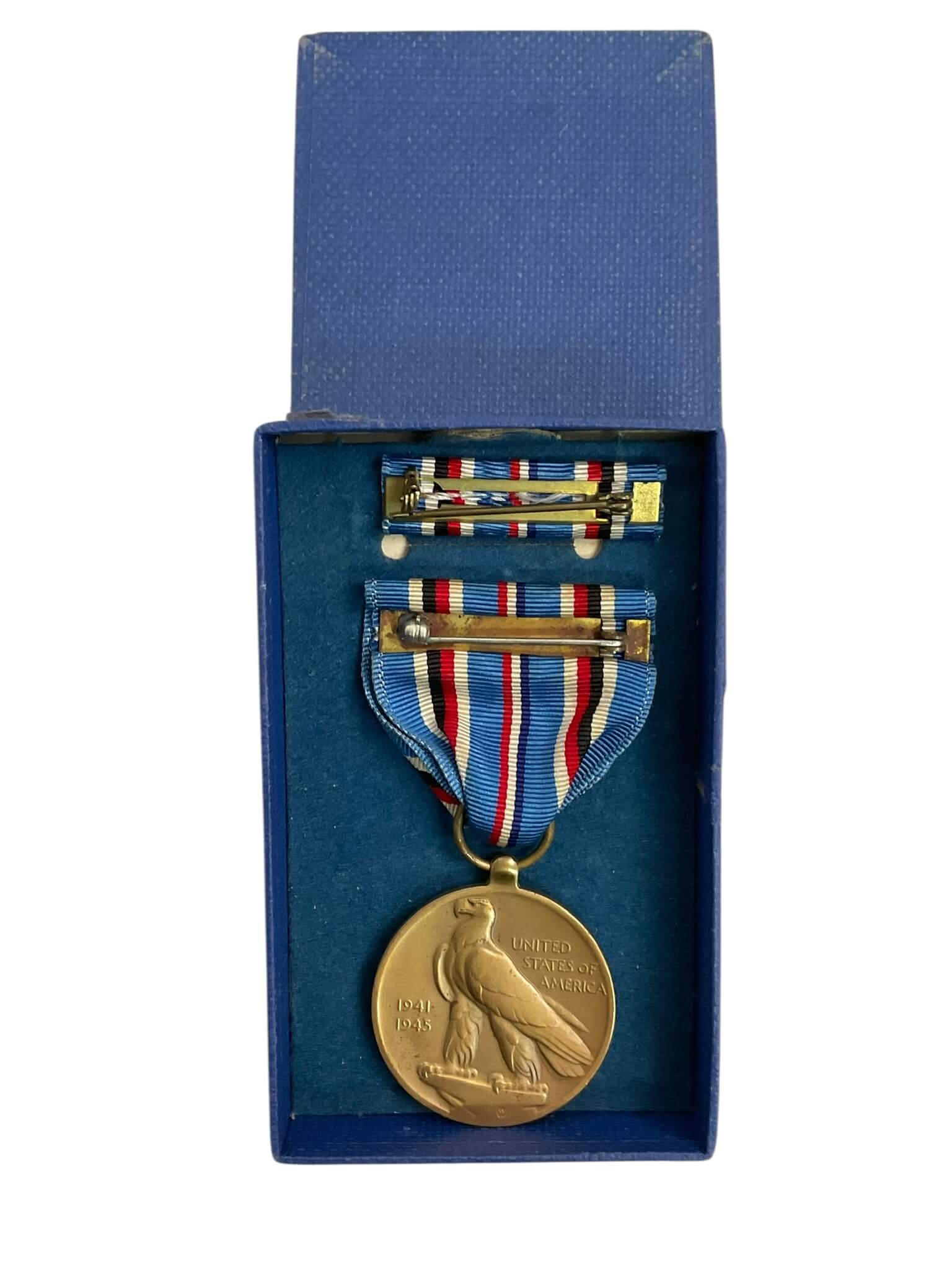 WW2 US Campaign and Service Medal Full Size With Medal Bar In Box WW2 US Campaign and Service Medal Full Size With Medal Bar In Box