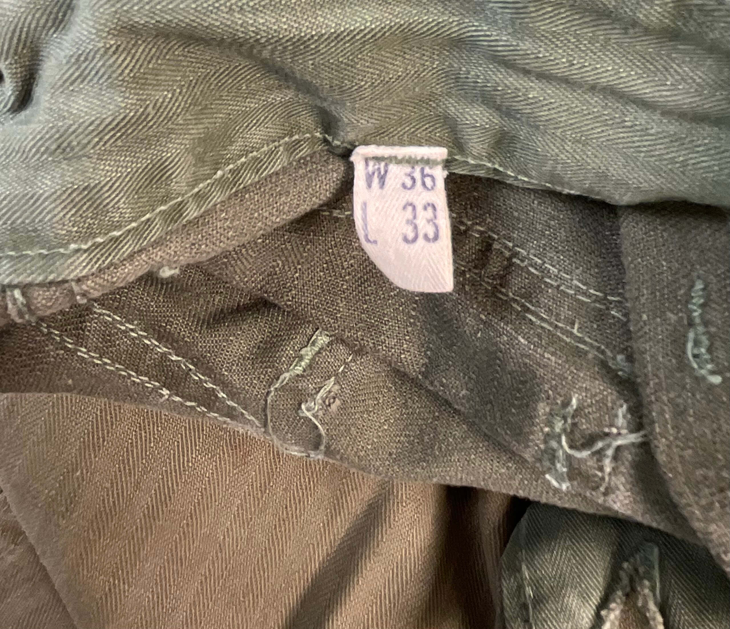 WW2 US Army HBT Trousers 36" X 33" WW2 US Army HBT Trousers 36" X 33"