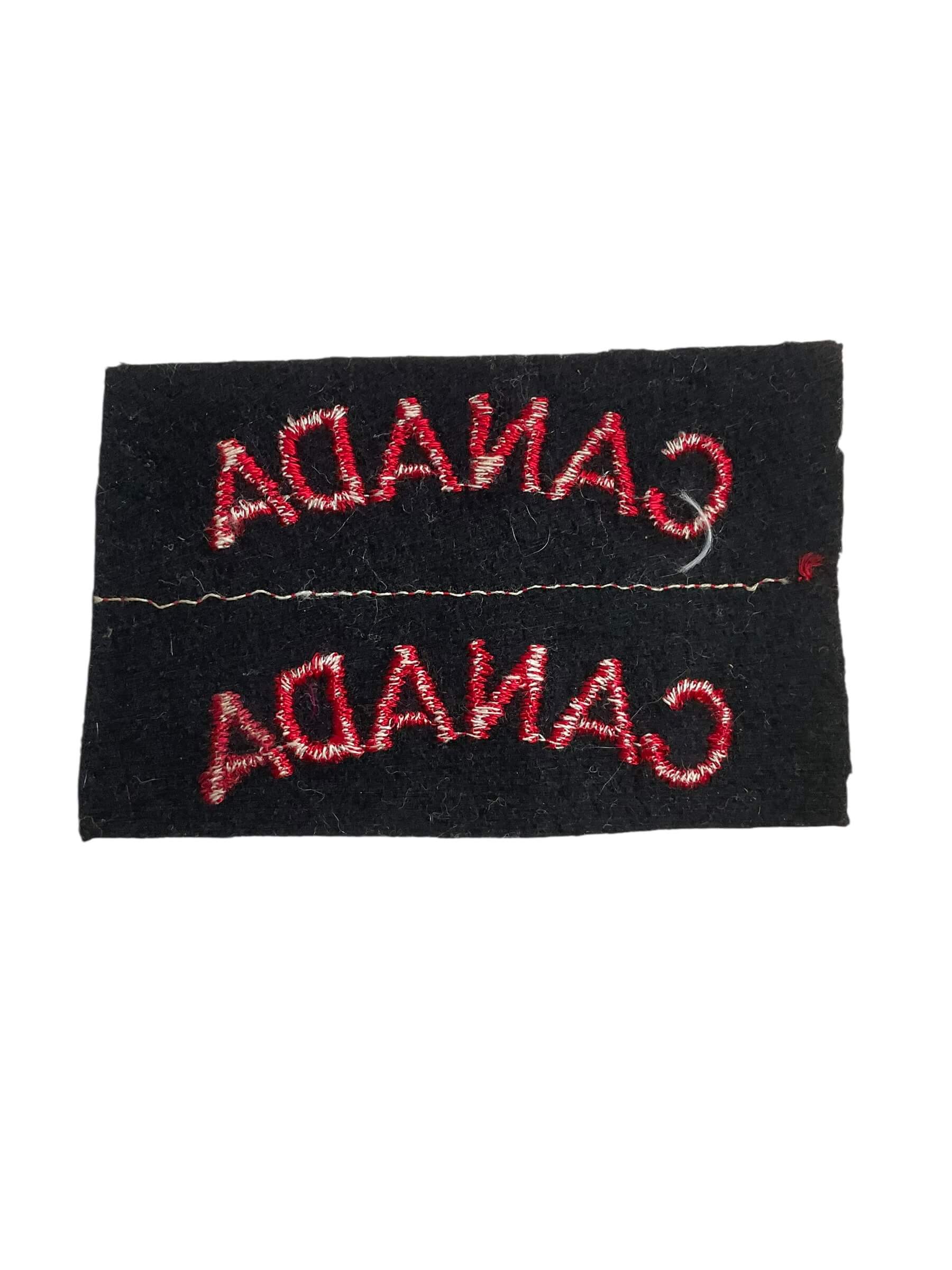 WW2 Canadian RCN Navy CANADA Shoulder Titles Insignia Pair Uncut WW2 Canadian RCN Navy CANADA Shoulder Titles Insignia Pair Uncut