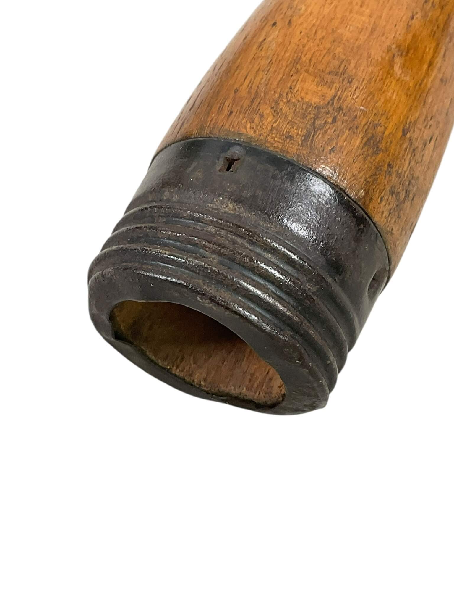 WW2 German Potato Masher Stick Grenade With Fragmentation Sleeve INERT WW2 German Potato Masher Stick Grenade With Fragmentation Sleeve INERT