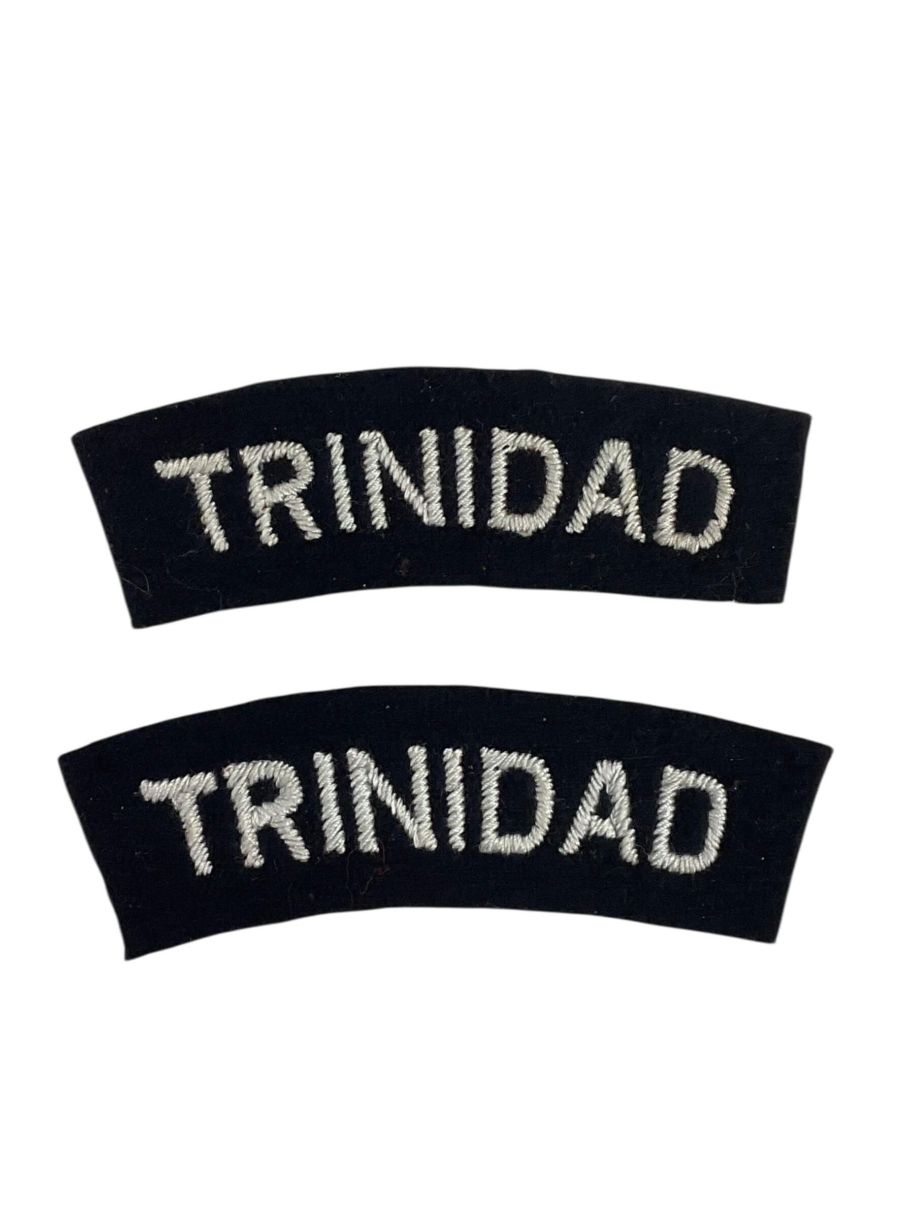 WW2 British RAF Trinidad Nationality Shoulder Titles Insignia Pair WW2 British RAF Trinidad Nationality Shoulder Titles Insignia Pair