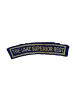 WW2 Canadian The Lake Superior Regiment British Made Starch Back Shoulder Title Insignia Single WW2 Canadian The Lake Superior Regiment British Made Starch Back Shoulder Title Insignia Single
