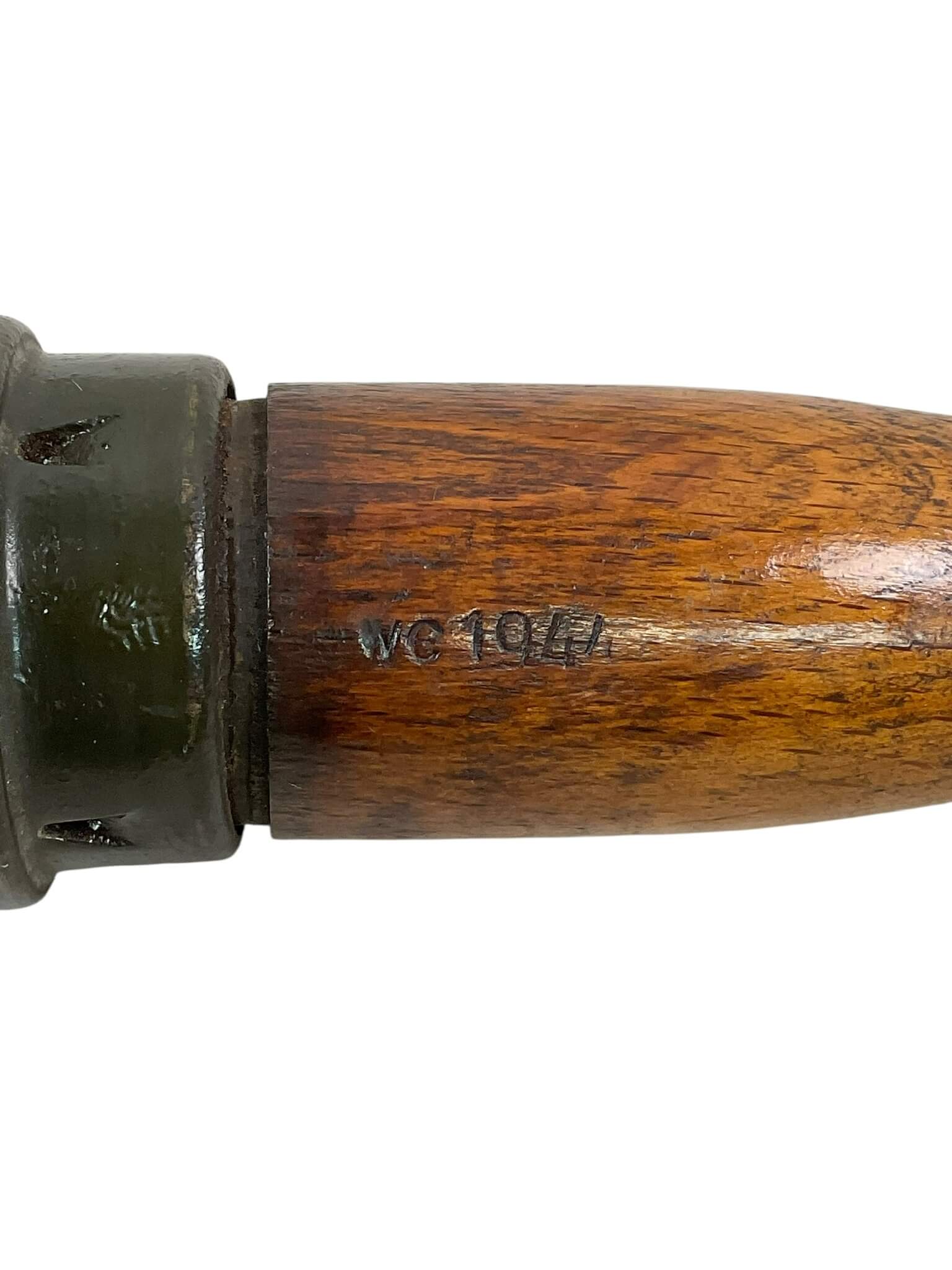 WW2 German Potato Masher Stick Grenade With Fragmentation Sleeve INERT WW2 German Potato Masher Stick Grenade With Fragmentation Sleeve INERT