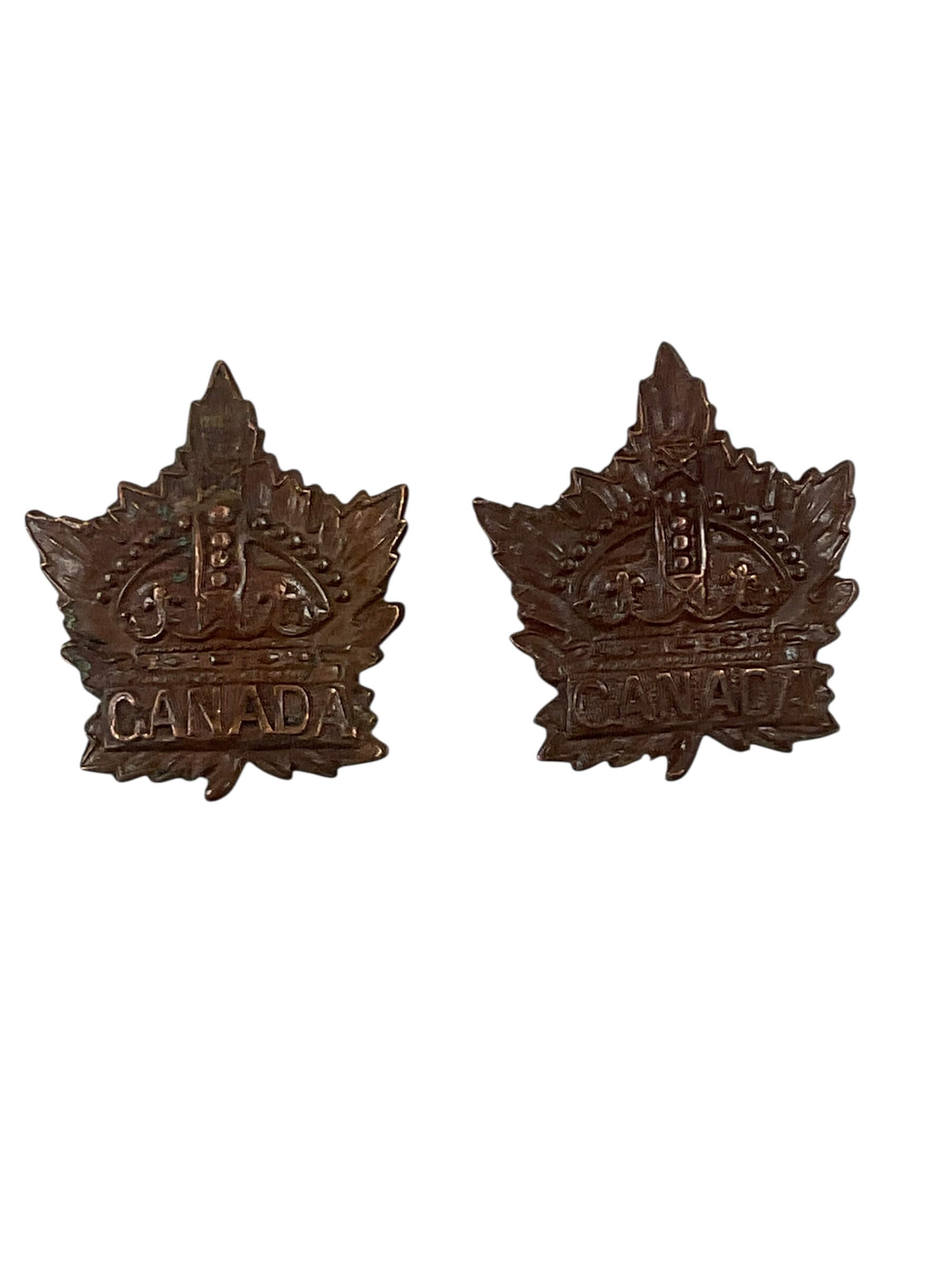 WW1 Canadian CEF General List Collars Insignia Pair WW1 Canadian CEF General List Collars Insignia Pair