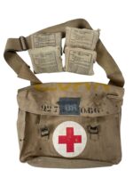 WW2 British Army Medical Satchel With Field Dressings Dated 1942 Broad Arrowed