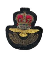 British Canadian RCAF RAF Officers Bullion Wire Cap Badge Padded British Canadian RCAF RAF Officers Bullion Wire Cap Badge Padded
