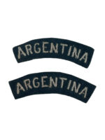 WW2 British RAF Argentina Nationality Shoulder Titles Insignia Pair