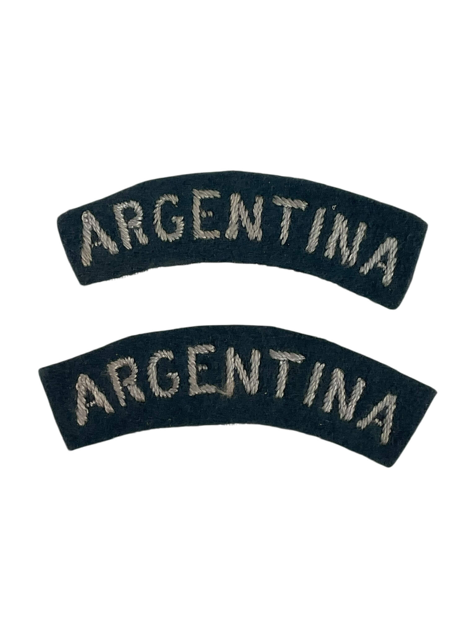WW2 British RAF Argentina Nationality Shoulder Titles Insignia Pair WW2 British RAF Argentina Nationality Shoulder Titles Insignia Pair