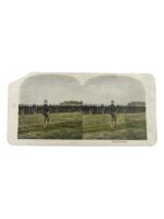 US Battle of the Philippines Dress Parade Stereograph Card