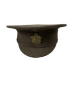 WW1 Canadian CEF 1902 Pattern Other Ranks Peak Cap Hat Size 7 Missing Chin Strap