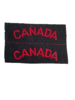 WW2 Canadian RCN Navy CANADA Shoulder Titles Insignia Pair Uncut