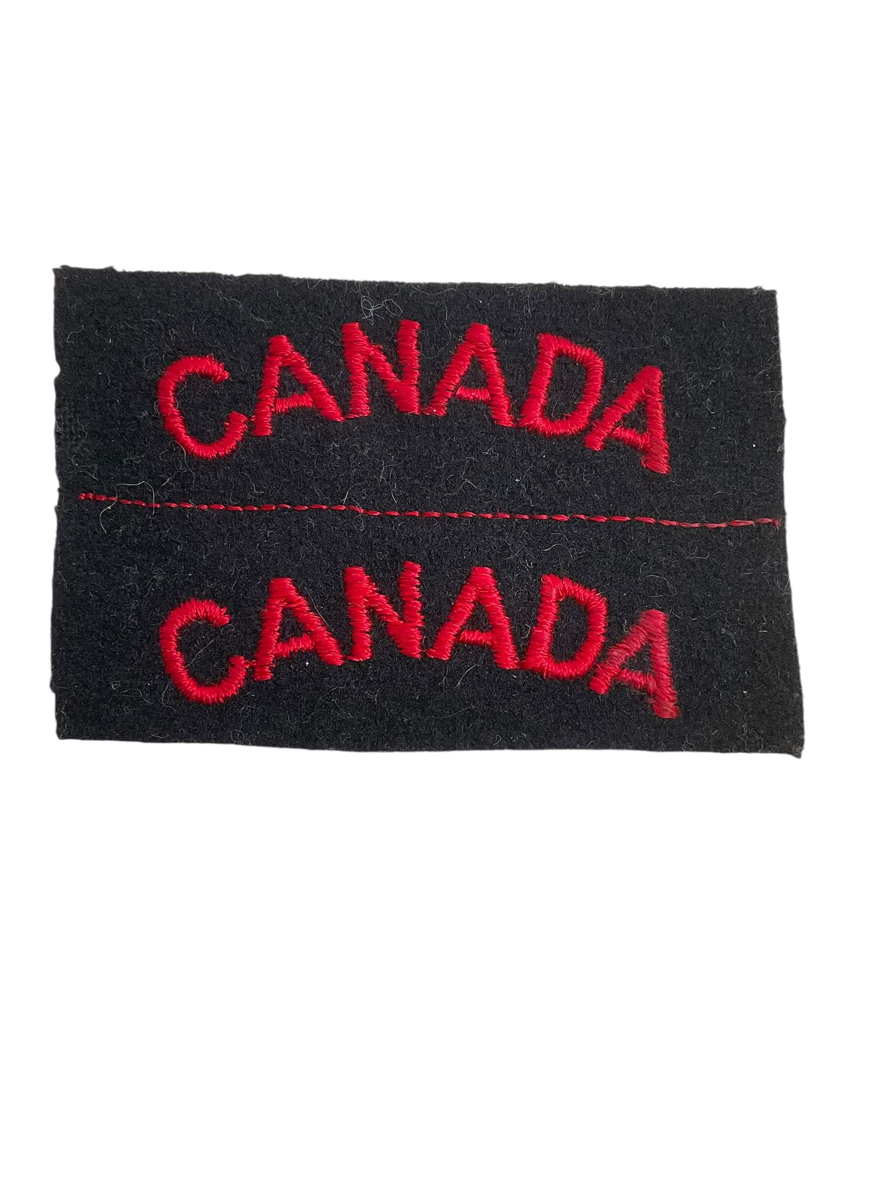 WW2 Canadian RCN Navy CANADA Shoulder Titles Insignia Pair Uncut WW2 Canadian RCN Navy CANADA Shoulder Titles Insignia Pair Uncut
