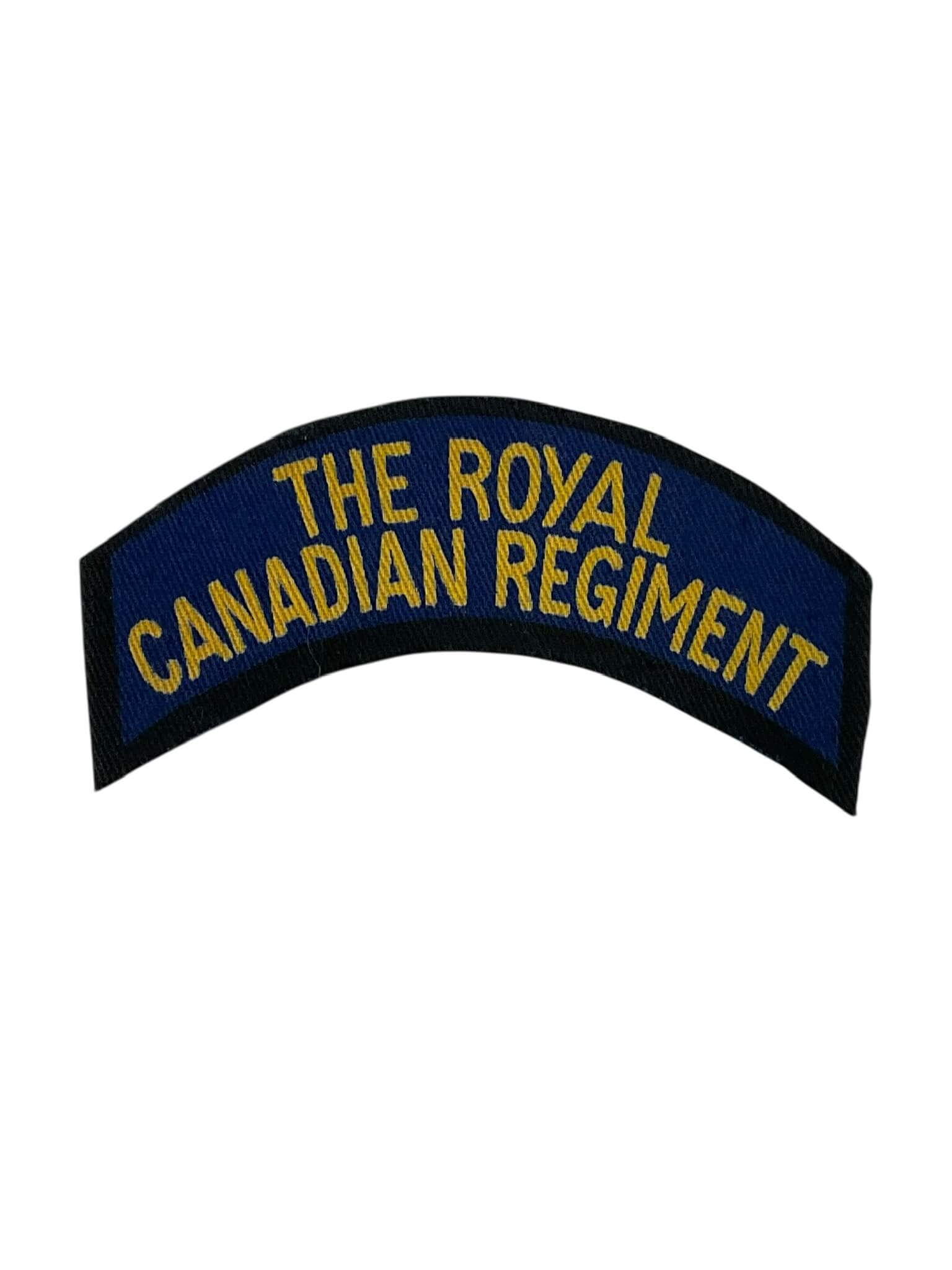 WW2 The Royal Canadian Regiment Canvas Shoulder Title Insignia Single WW2 The Royal Canadian Regiment Canvas Shoulder Title Insignia Single