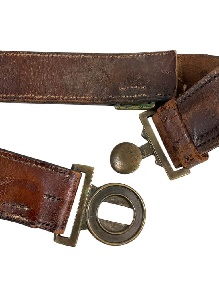British Army Brown Leather Belt With Buckle British Army Brown Leather Belt With Buckle