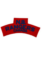 WW2 Canadian New Brunswick Rangers British Made Shoulder Title Insignia Single Starch Back