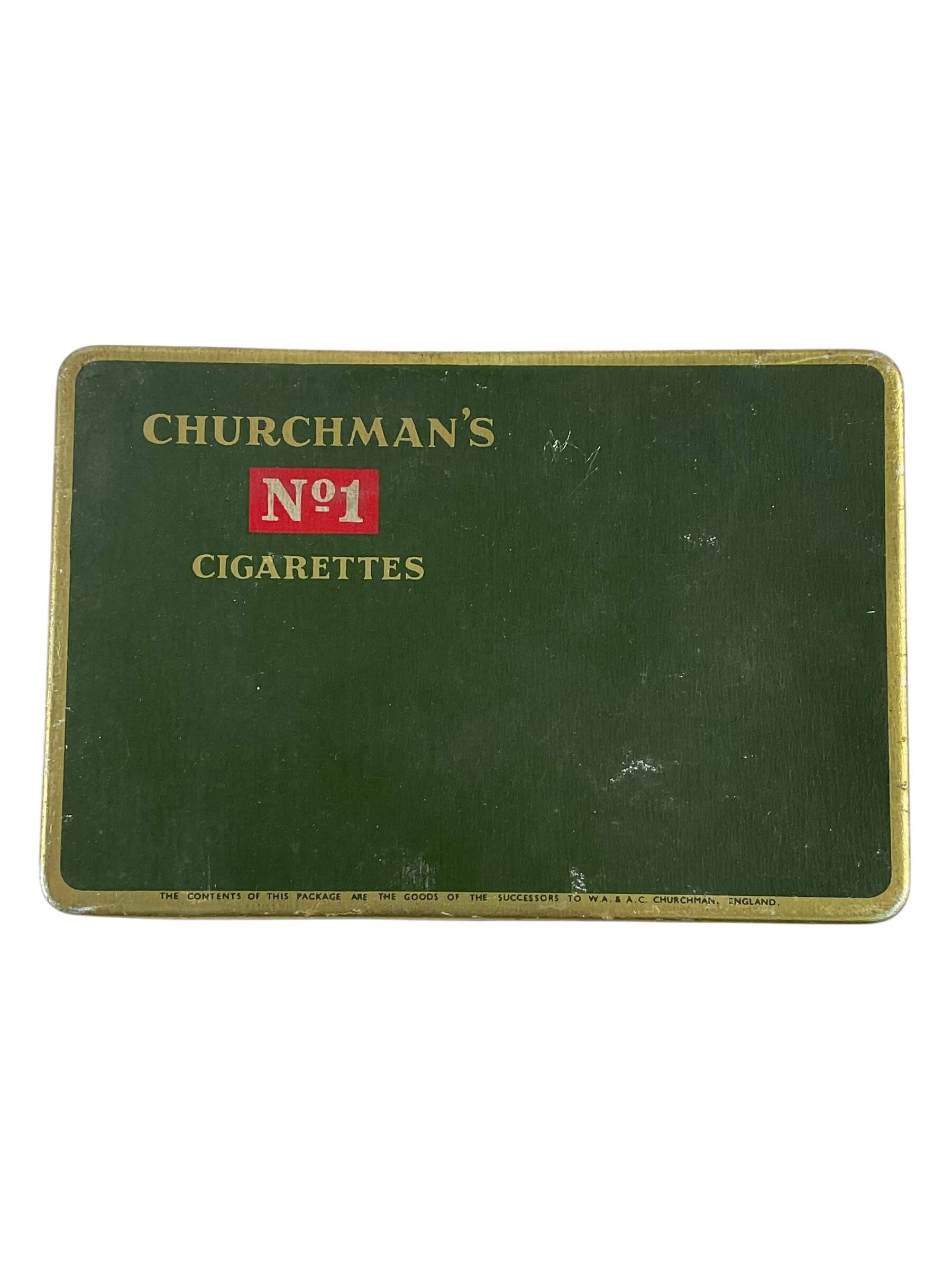 WW2 British Royal Navy HM Ships Only Churchmans Cigarette Tin EMPTY WW2 British Royal Navy HM Ships Only Churchmans Cigarette Tin EMPTY