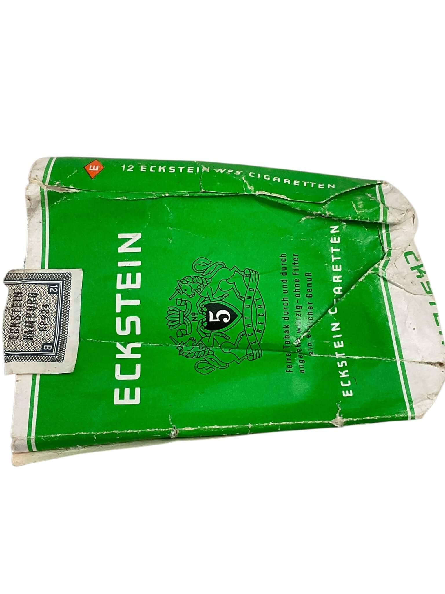 WW2 German Eckstein Cigarette Package EMPTY WW2 German Eckstein Cigarette Package EMPTY