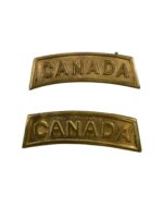 WW1 Canadian CEF CANADA Other Ranks Dated 1916 Shoulder Titles Insignia Pair WW1 Canadian CEF CANADA Other Ranks Dated 1916 Shoulder Titles Insignia Pair