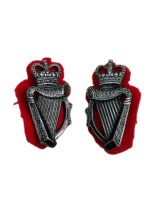 Royal Ulster Constabulary Police Collars Insignia Pair