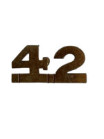 WW1 Canadian CEF 42nd Battalion Number Collar Insignia Single WW1 Canadian CEF 42nd Battalion Number Collar Insignia Single