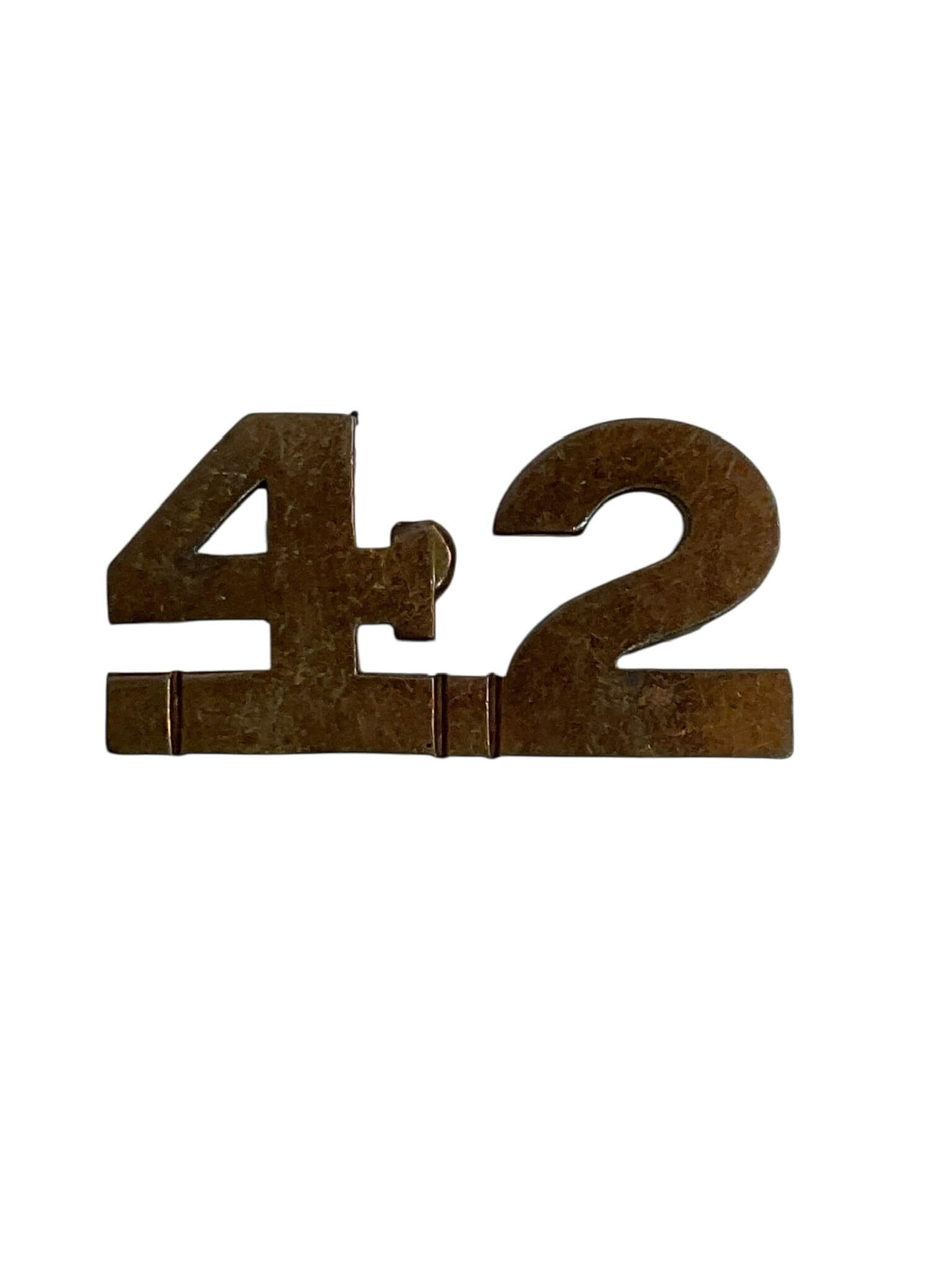 WW1 Canadian CEF 42nd Battalion Number Collar Insignia Single WW1 Canadian CEF 42nd Battalion Number Collar Insignia Single