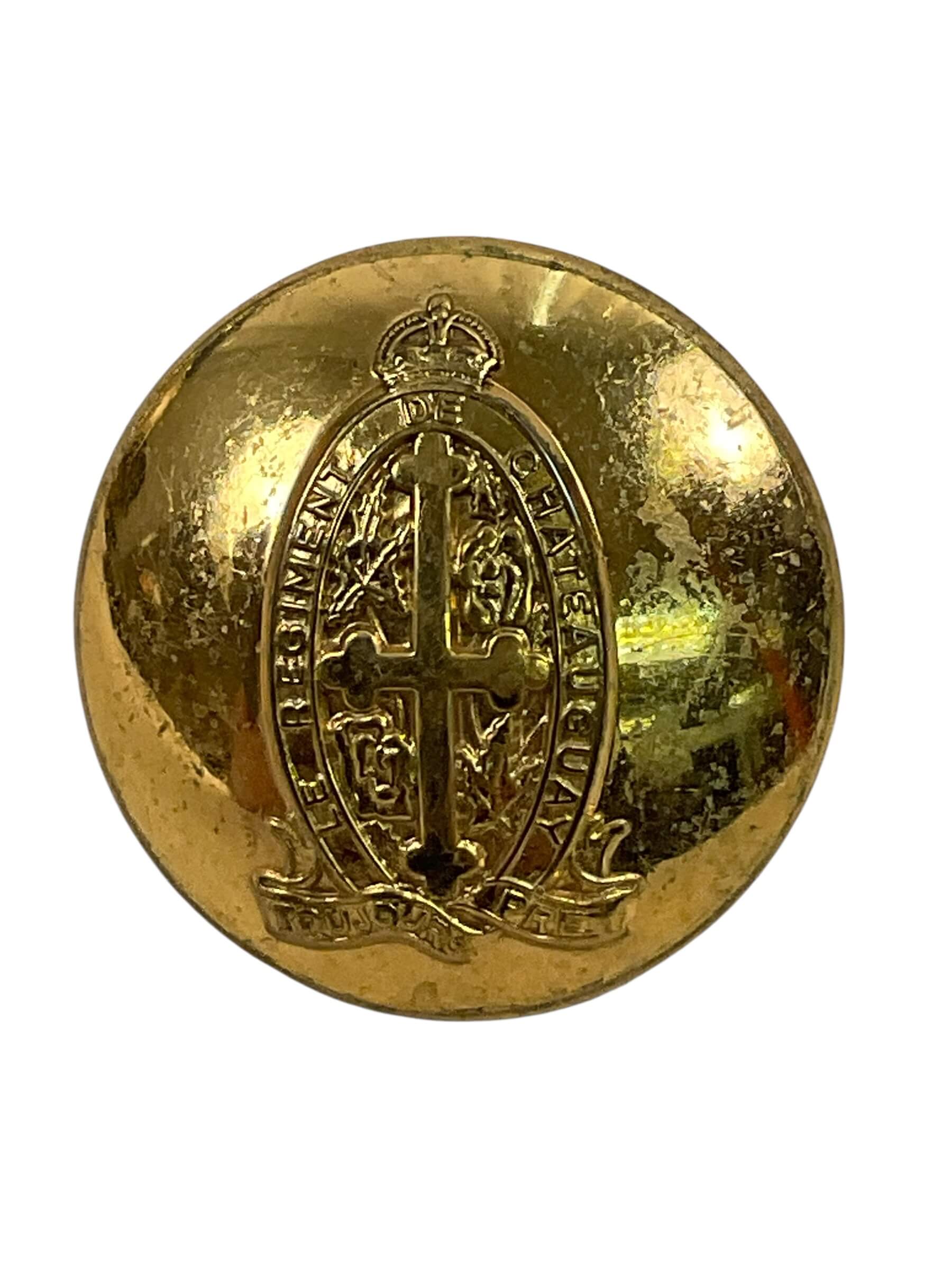 WW2 Canadian Regiment de Chateauguay Officers Large Size Buttons X 7 WW2 Canadian Regiment de Chateauguay Officers Large Size Buttons X 7