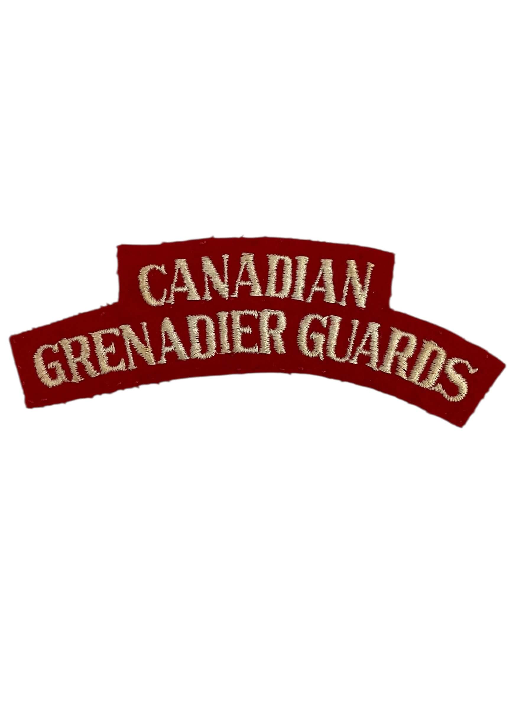 WW2 Canadian Grenadier Guards Shoulder Title Insignia Single (2) WW2 Canadian Grenadier Guards Shoulder Title Insignia Single (2)