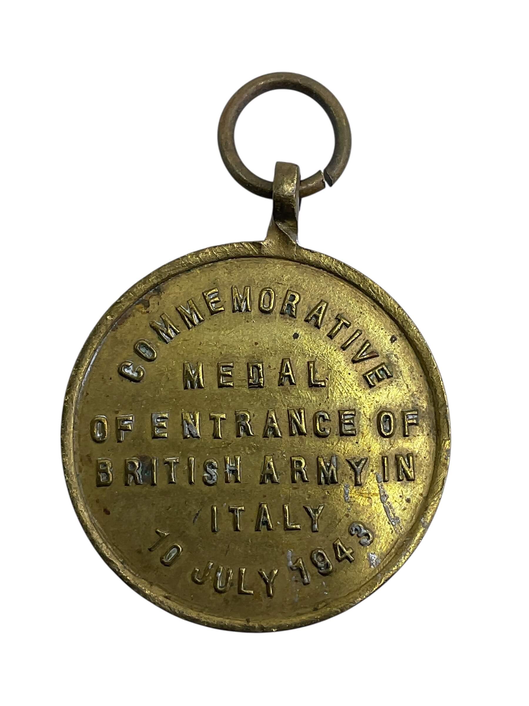 WW2 British 8th Army Commemorative Medal Italy 1943 Full Size WW2 British 8th Army Commemorative Medal Italy 1943 Full Size