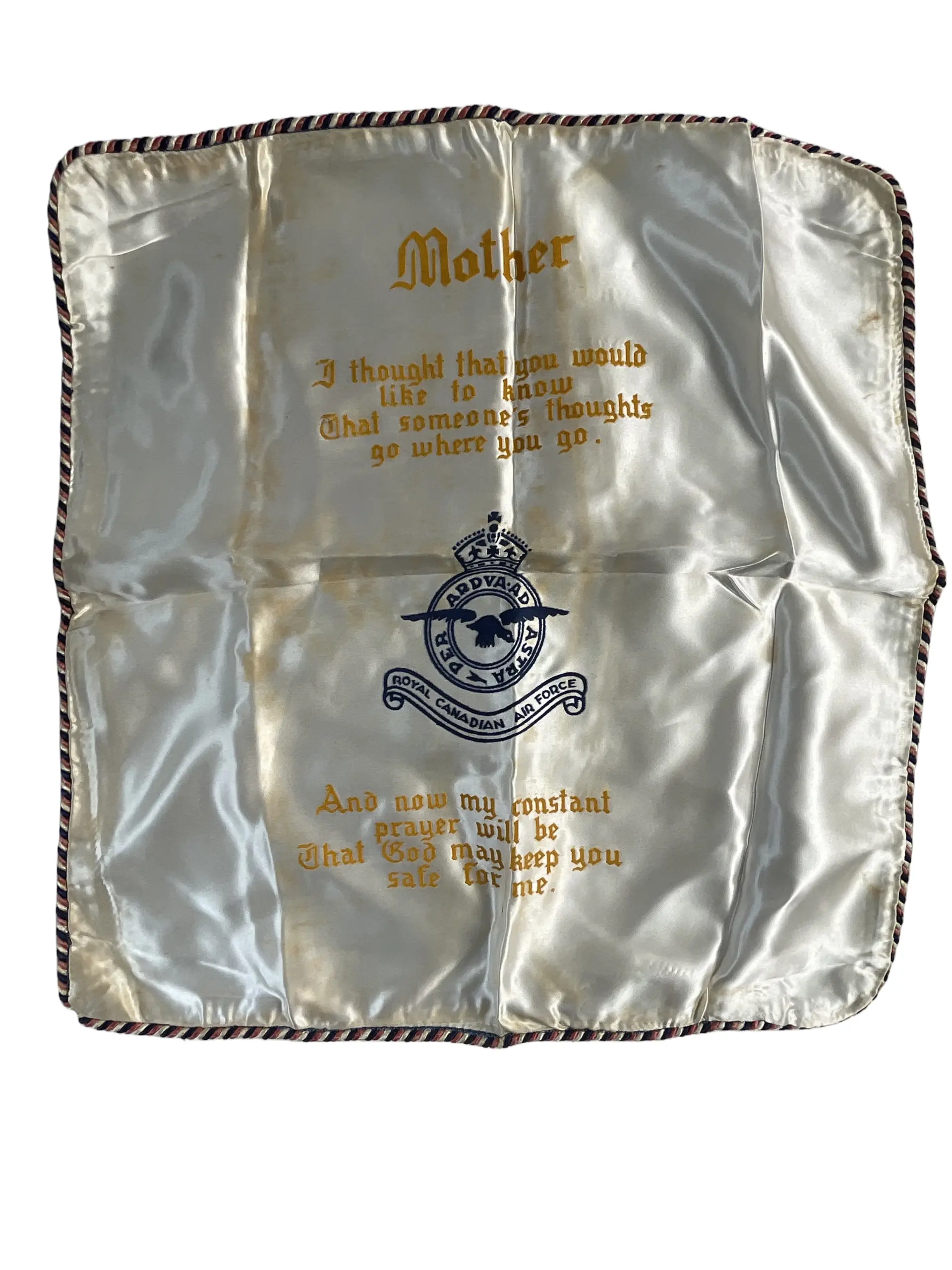 WW2 Canadian RCAF Mother Homefront Sweetheart Pillowcase WW2 Canadian RCAF Mother Homefront Sweetheart Pillowcase