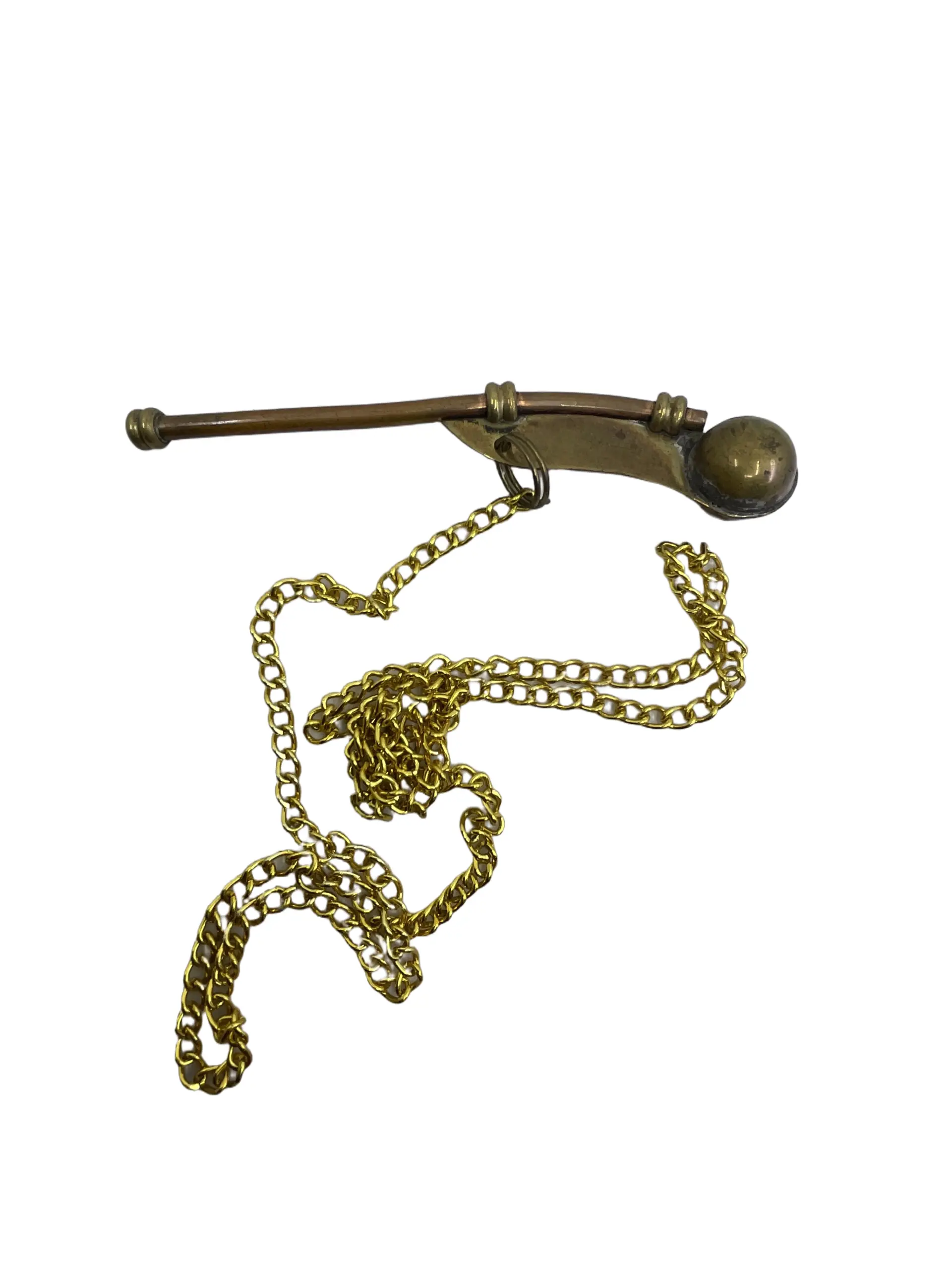 WW1 British RN Navy Brass and Copper Bosuns Whistle WW1 British RN Navy Brass and Copper Bosuns Whistle