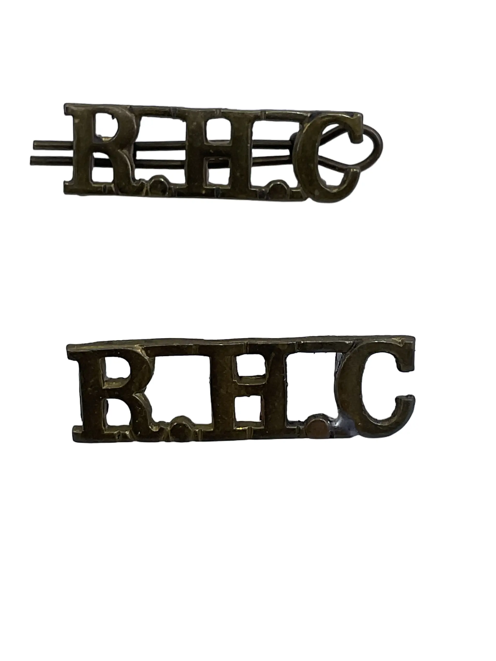 WW1 Canadian CEF Black Watch RHC Shoulder Titles Insignia Pair WW1 Canadian CEF Black Watch RHC Shoulder Titles Insignia Pair