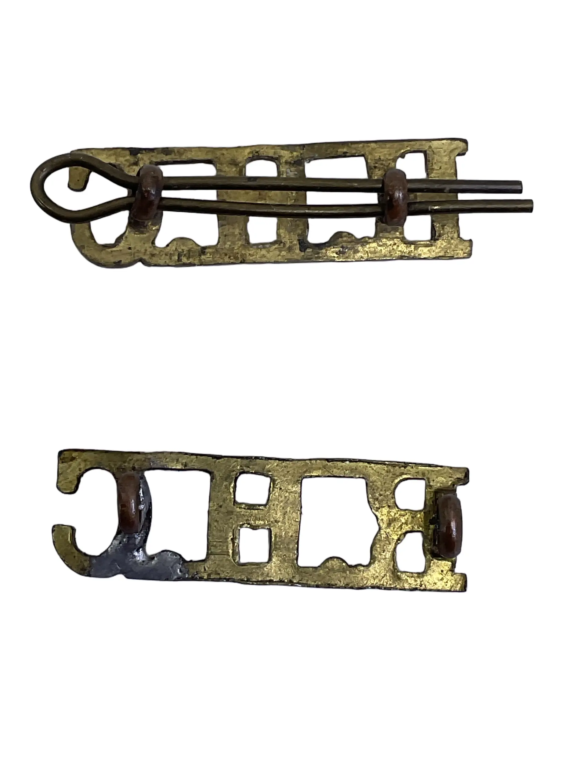 WW1 Canadian CEF Black Watch RHC Shoulder Titles Insignia Pair WW1 Canadian CEF Black Watch RHC Shoulder Titles Insignia Pair