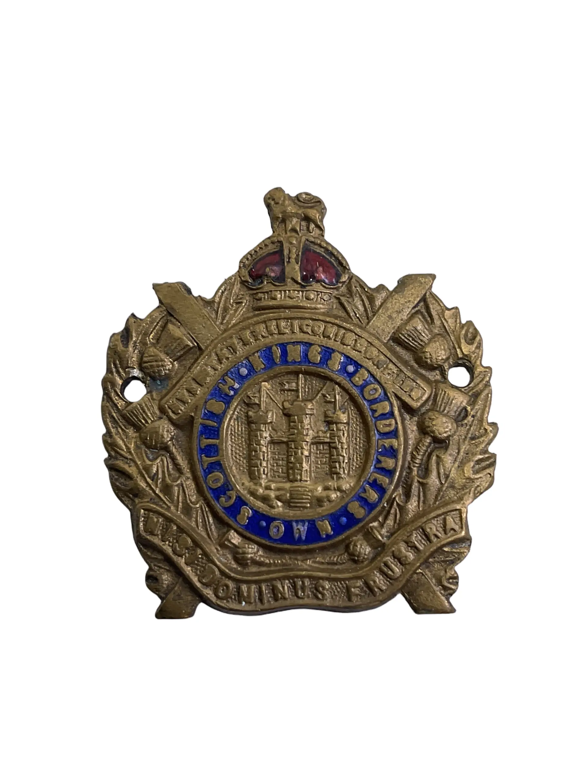 WW1 British BEF Kings Own Scottish Borderers Sweetheart Badge Sew-On WW1 British BEF Kings Own Scottish Borderers Sweetheart Badge Sew-On