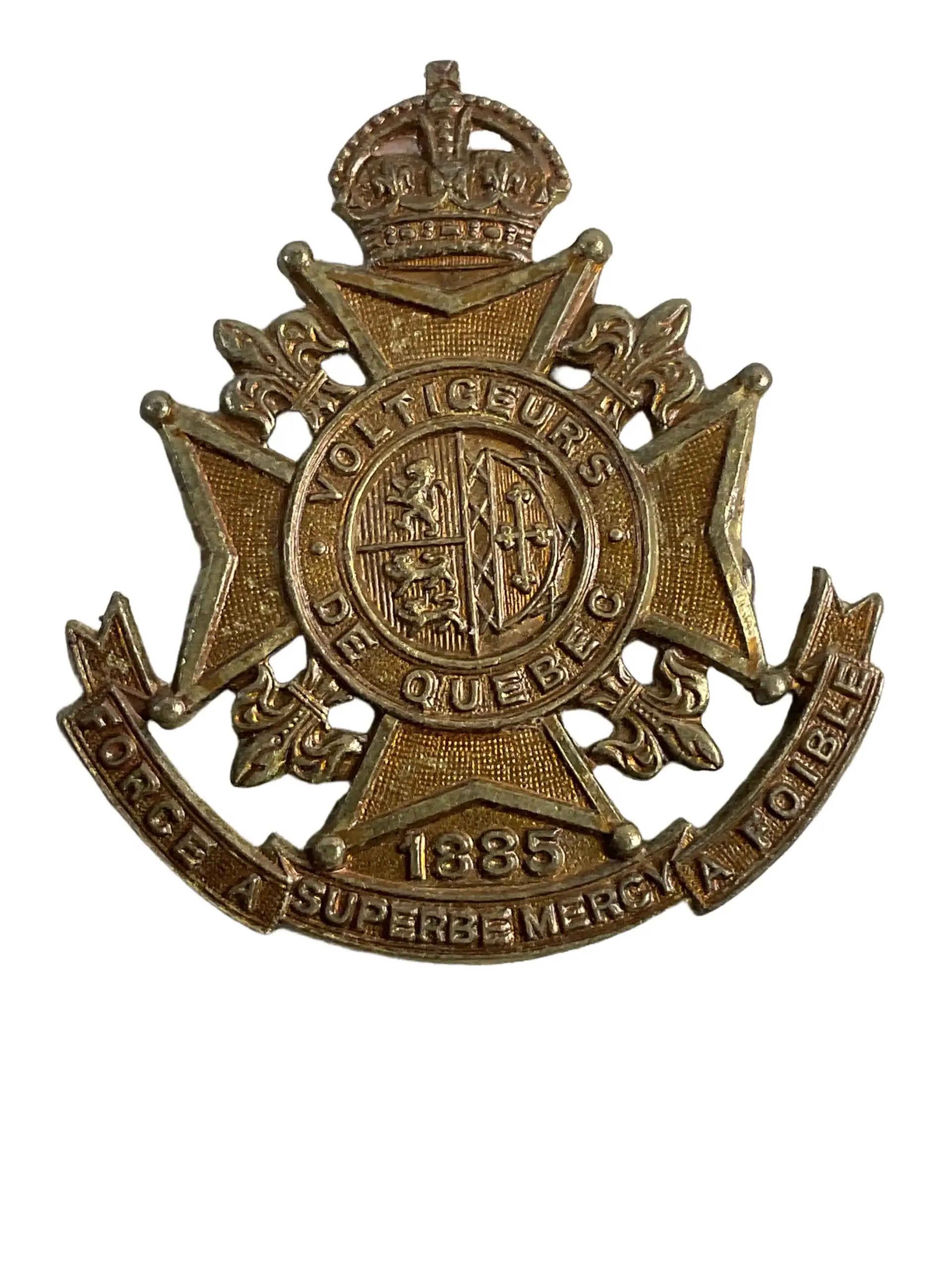 WW2 Canadian Voltigeurs De Quebec Cap Badge WW2 Canadian Voltigeurs De Quebec Cap Badge