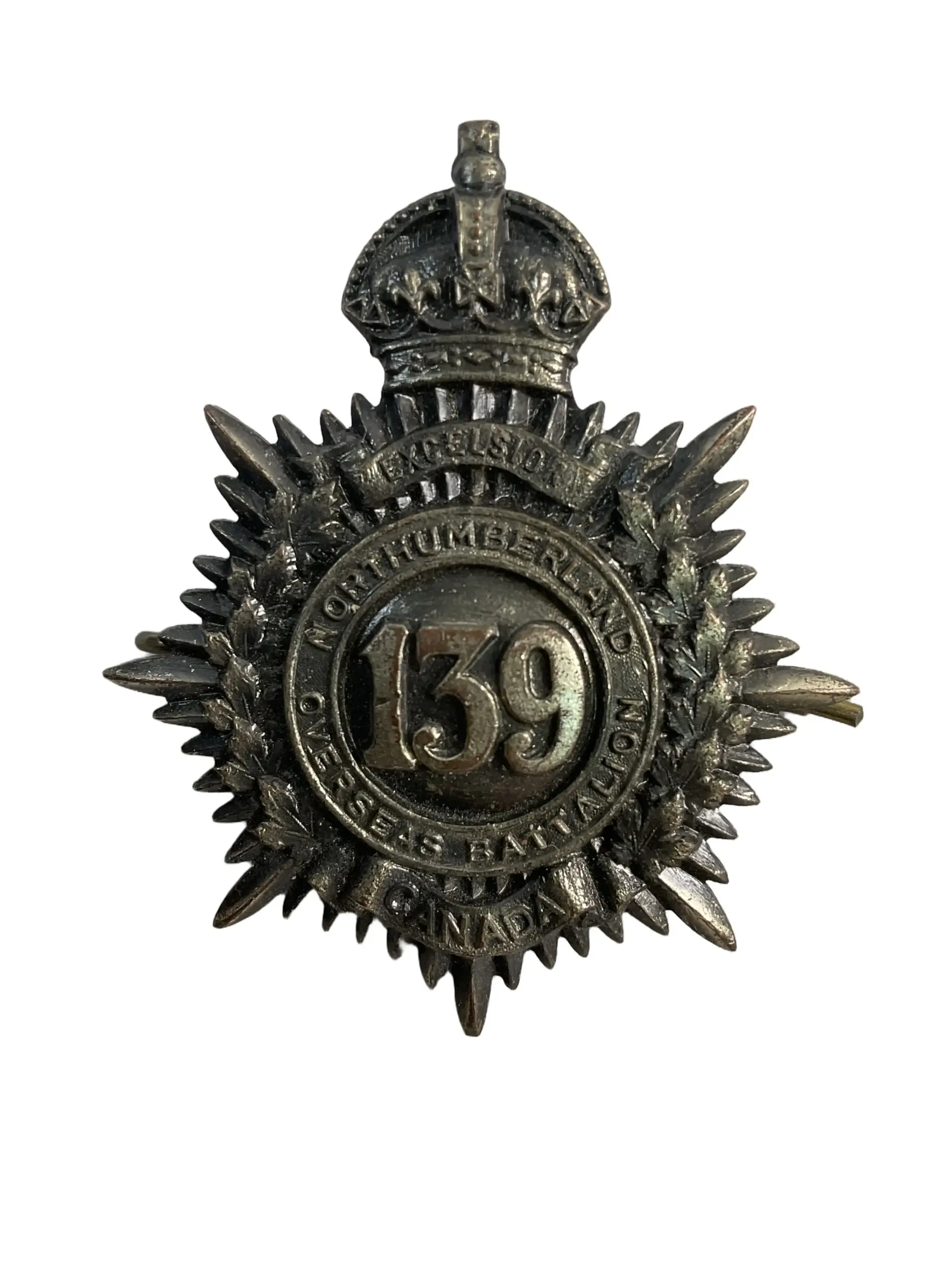 WW1 Canadian CEF 139th Battalion Cap Badge WW1 Canadian CEF 139th Battalion Cap Badge