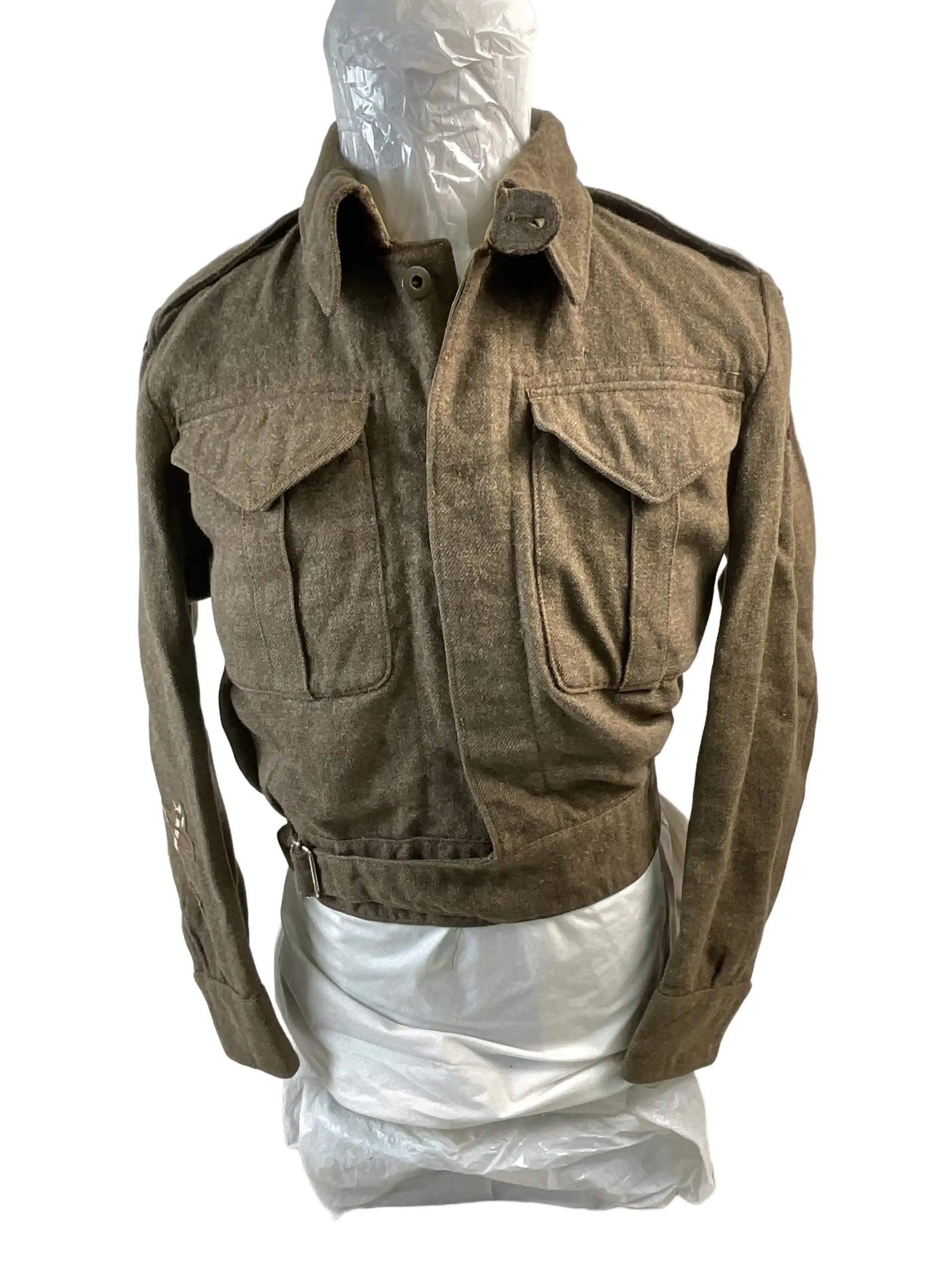 WW2 Canadian RCEME 1st Armoured Division Battledress Jacket Named WW2 Canadian RCEME 1st Armoured Division Battledress Jacket Named