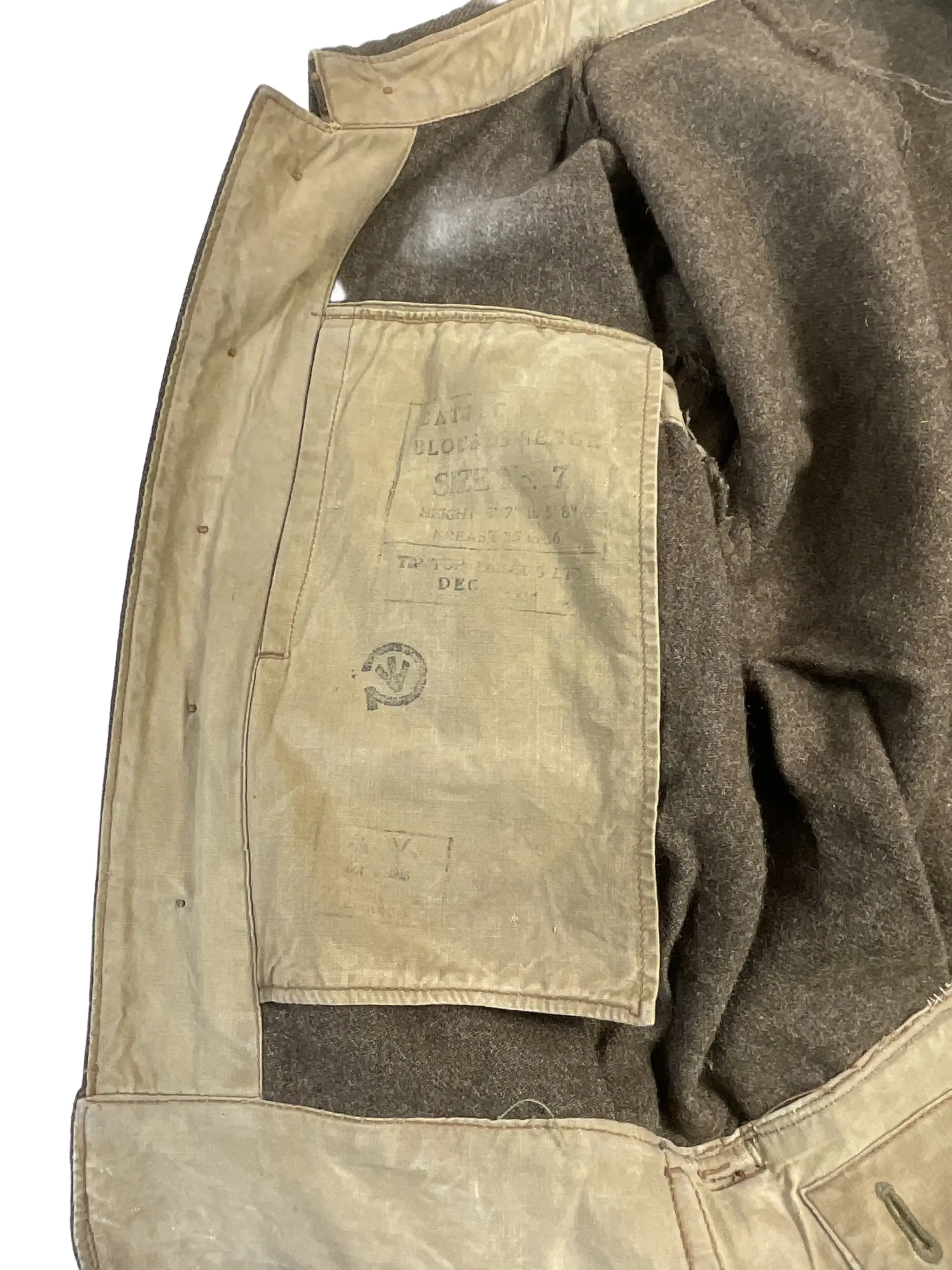 WW2 Canadian RCEME 1st Armoured Division Battledress Jacket Named WW2 Canadian RCEME 1st Armoured Division Battledress Jacket Named