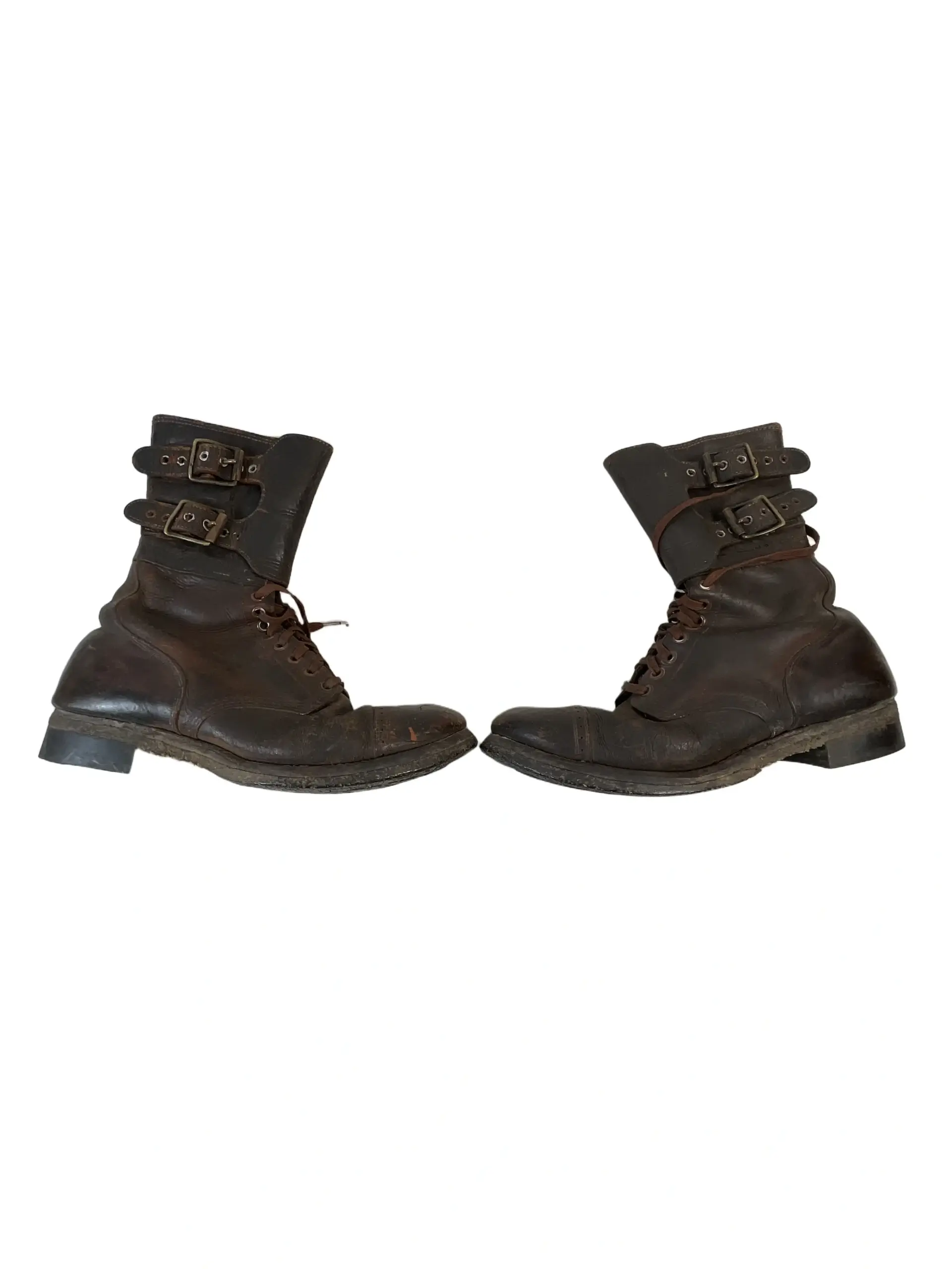 WW2 US Army Double Buckle Combat Boots Size 8 WW2 US Army Double Buckle Combat Boots Size 8