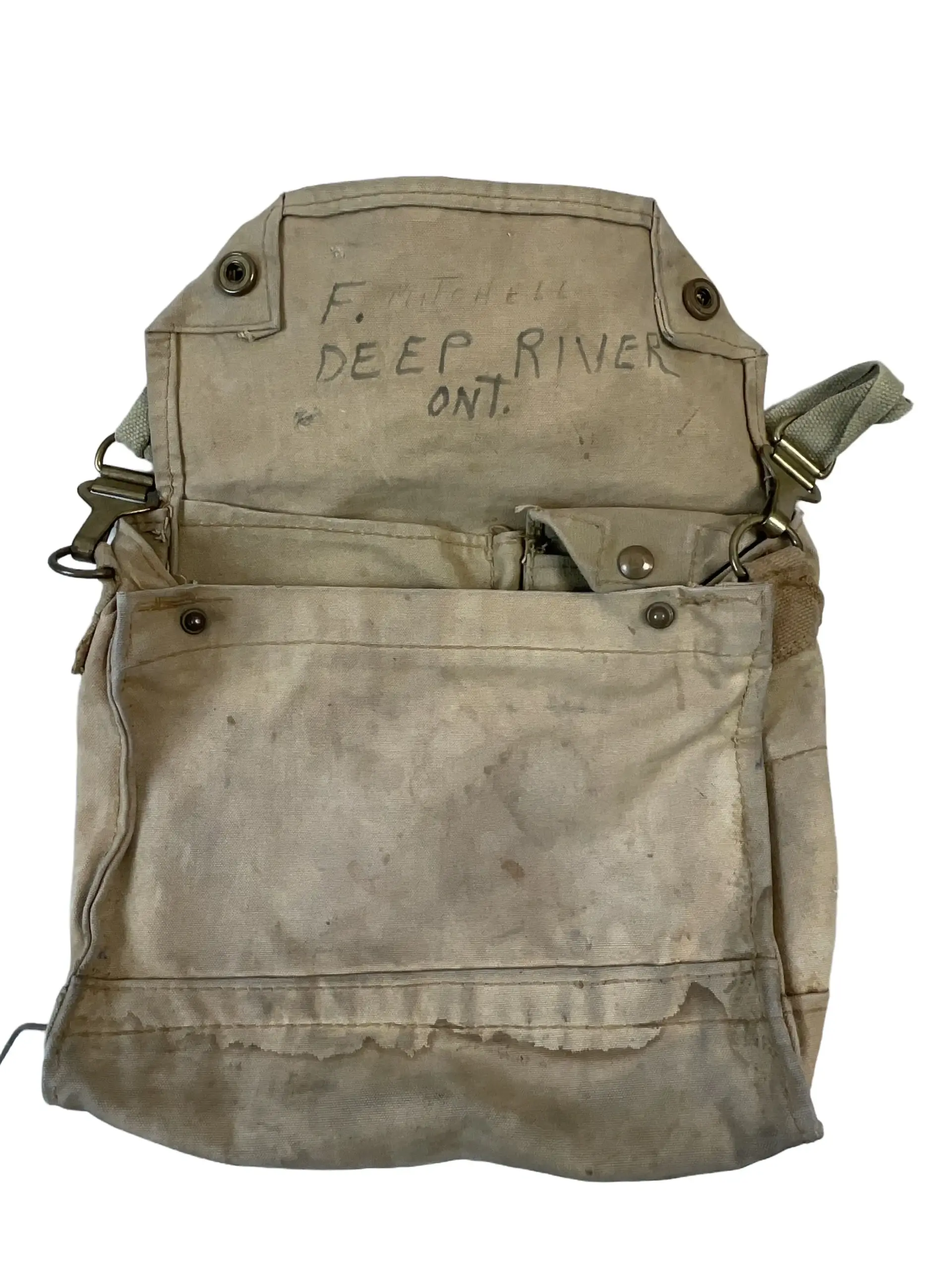 WW2 Canadian Civil Defence Gas Mask Bag WW2 Canadian Civil Defence Gas Mask Bag