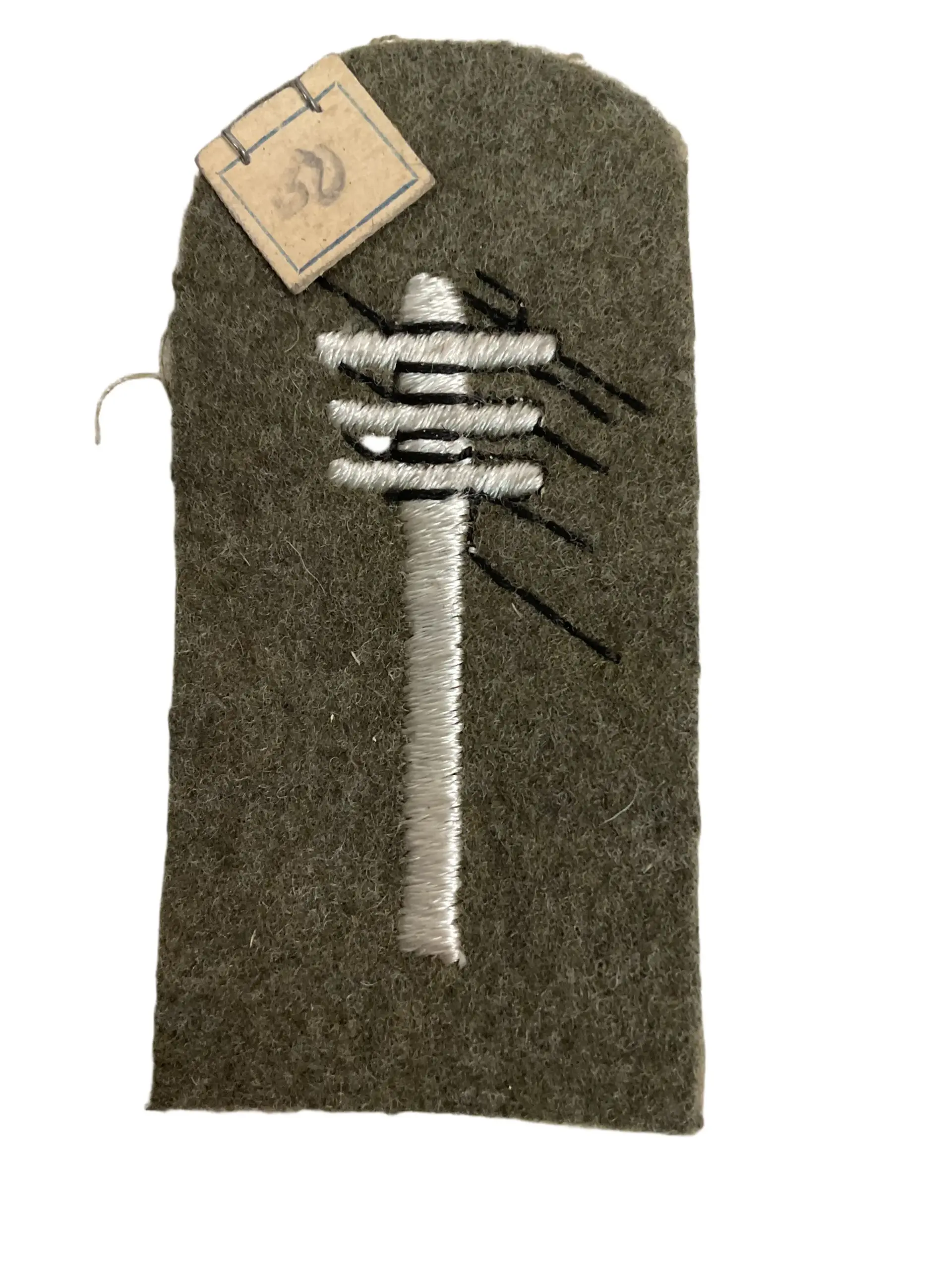 WW2 Canadian British Linesman Signals Trade Badge Patch with Taylors Tag WW2 Canadian British Linesman Signals Trade Badge Patch with Taylors Tag