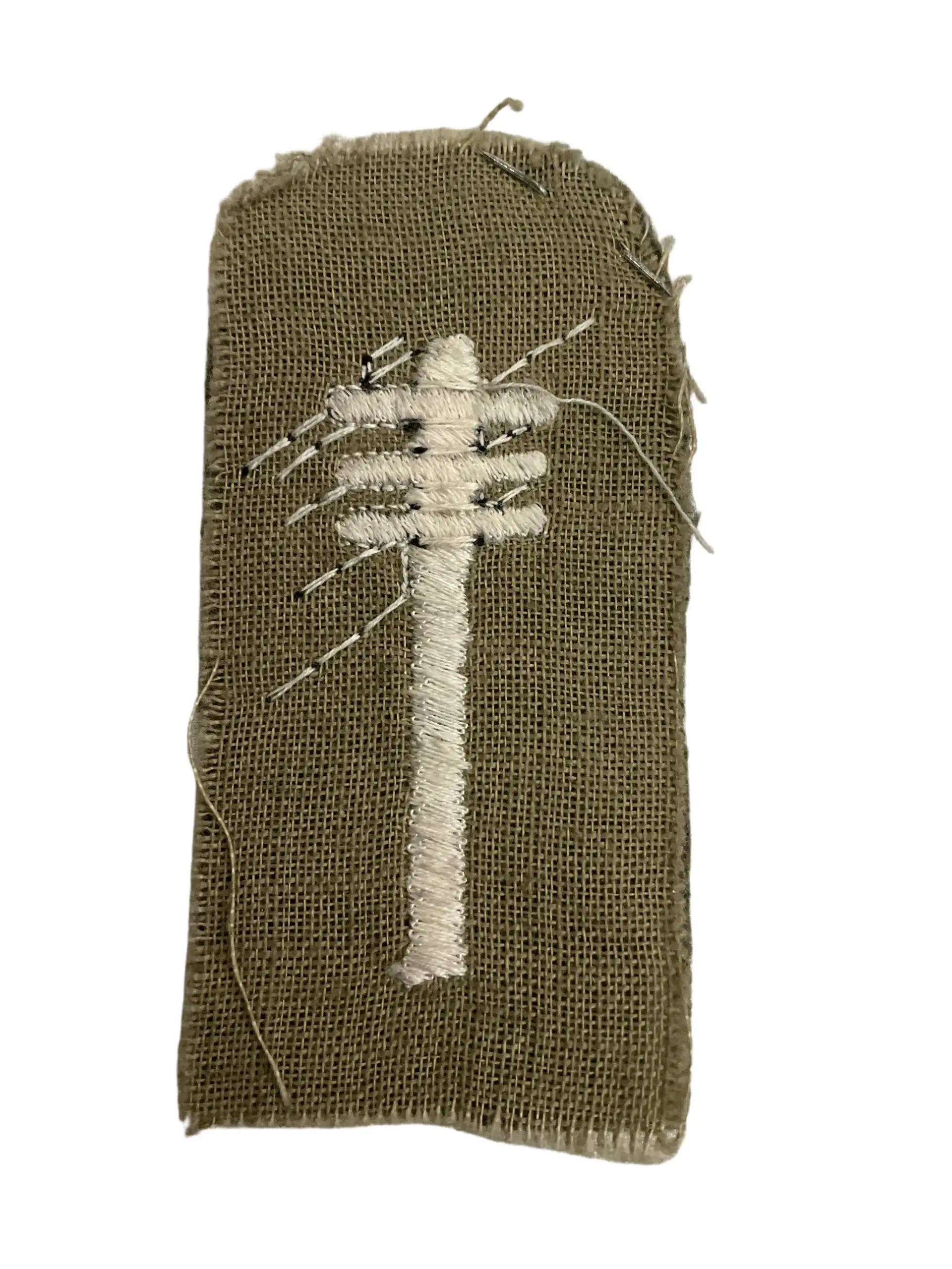 WW2 Canadian British Linesman Signals Trade Badge Patch with Taylors Tag WW2 Canadian British Linesman Signals Trade Badge Patch with Taylors Tag