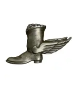 WW2 British RAF Late Arrivals Club Winged Boot Badge